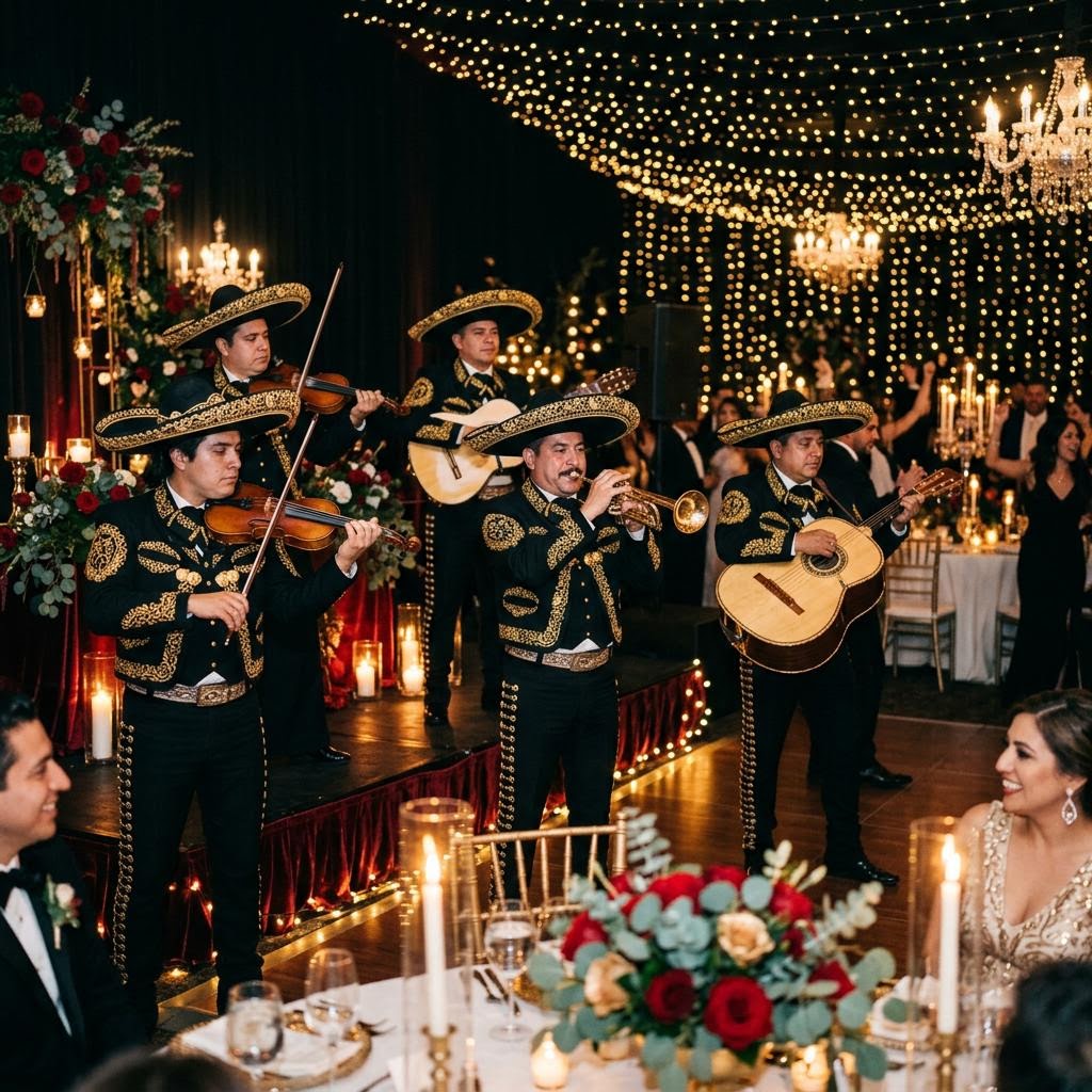 Mariachi musicians in traditional charro suits — Mariachi Gold Washington